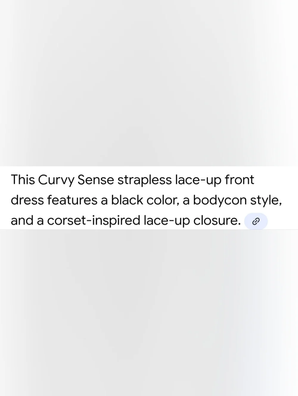 NWT Strapless bodycon mini dress with a lace-up front. - Picture 5 of 5